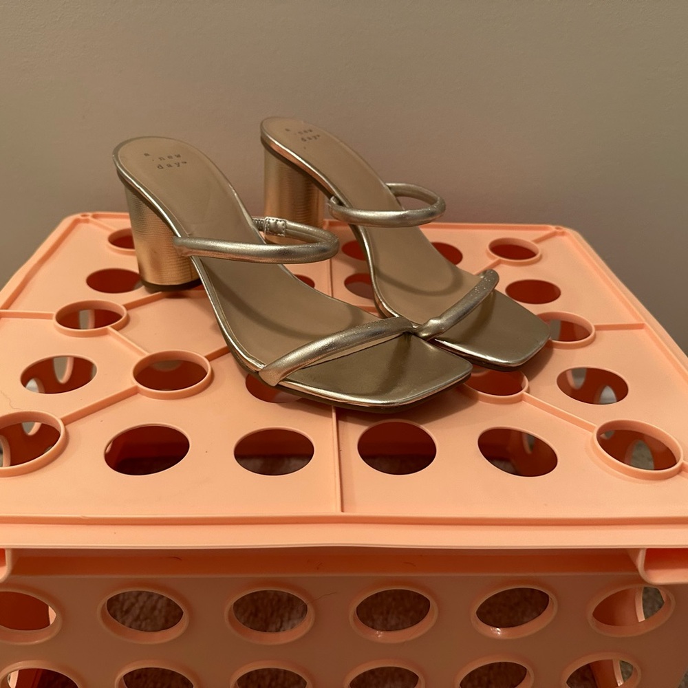 a new day Silver Strappy Heels